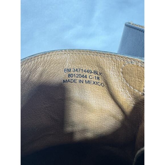 Frye Women's Melissa Short Boot Size 6M Black Leather Strap Button Biker Moto - Picture 5 of 6